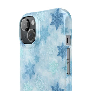 Snowflake Slim Phone Case - Blue Winter Protection - Dipaliz - Mobile Cases