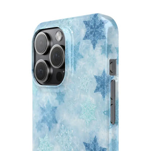 Snowflake Slim Phone Case - Blue Winter Protection - Dipaliz - Mobile Cases