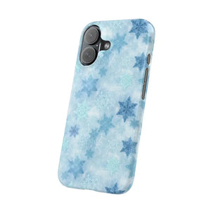 Snowflake Slim Phone Case - Blue Winter Protection - Dipaliz - Mobile Cases