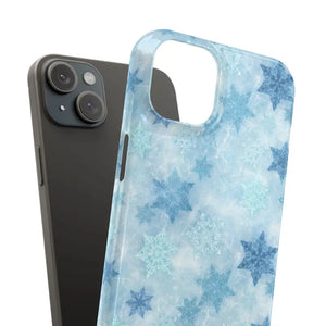 Snowflake Slim Phone Case - Blue Winter Protection - Dipaliz - Mobile Cases