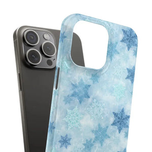 Snowflake Slim Phone Case - Blue Winter Protection - Dipaliz - Mobile Cases