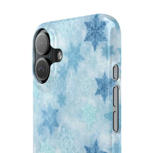 Snowflake Slim Phone Case - Blue Winter Protection - Dipaliz - Mobile Cases