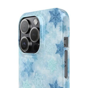Snowflake Slim Phone Case - Blue Winter Protection - Dipaliz - Mobile Cases