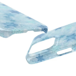 Snowflake Slim Phone Case - Blue Winter Protection - Dipaliz - Mobile Cases