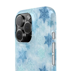 Snowflake Slim Phone Case - Blue Winter Protection - Dipaliz - Mobile Cases