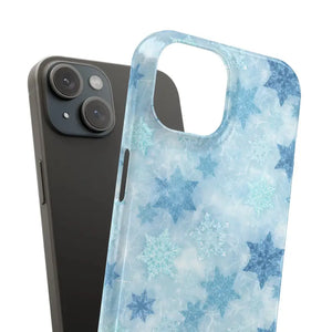 Snowflake Slim Phone Case - Blue Winter Protection - Dipaliz - Mobile Cases