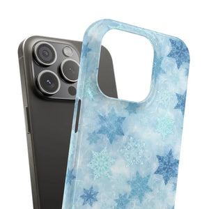 Snowflake Slim Phone Case - Blue Winter Protection - Dipaliz - Mobile Cases