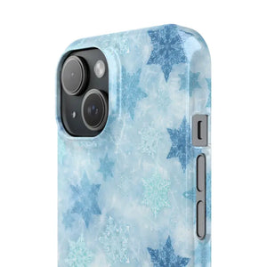 Snowflake Slim Phone Case - Blue Winter Protection - Dipaliz - Mobile Cases