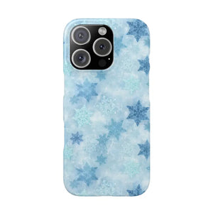 Snowflake Slim Phone Case - Blue Winter Protection - Dipaliz - Iphone 16 Pro / Glossy / Without Gift Packaging - Mobile