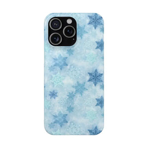 Snowflake Slim Phone Case - Blue Winter Protection - Dipaliz - Iphone 15 Pro Max / Glossy / Without Gift Packaging