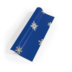Snowflake Wrapping Paper Blue Winter Design - Dipaliz
