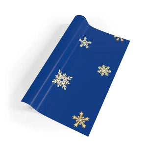 Snowflake Wrapping Paper Blue Winter Design - Dipaliz