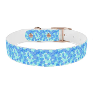 Personalized Blue Spheres Dog Collar - Odor Resistant - Dipaliz - Standard Collars