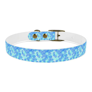 Personalized Blue Spheres Dog Collar - Odor Resistant - Dipaliz - Standard Collars