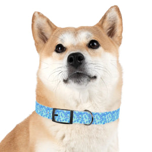 Personalized Blue Spheres Dog Collar - Odor Resistant - Dipaliz - Standard Collars
