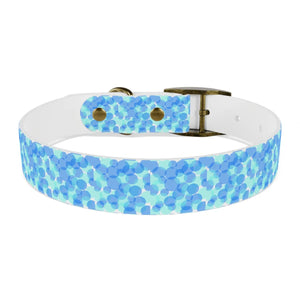Personalized Blue Spheres Dog Collar - Odor Resistant - Dipaliz - Standard Collars