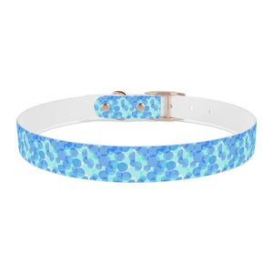 Personalized Blue Spheres Dog Collar - Odor Resistant - Dipaliz - Standard Collars