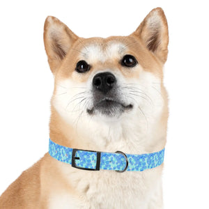 Personalized Blue Spheres Dog Collar - Odor Resistant - Dipaliz - Standard Collars