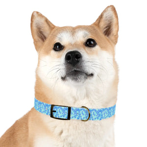 Personalized Blue Spheres Dog Collar - Odor Resistant - Dipaliz - Standard Collars