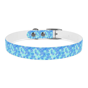 Personalized Blue Spheres Dog Collar - Odor Resistant - Dipaliz - Standard Collars