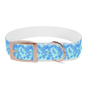 Personalized Blue Spheres Dog Collar - Odor Resistant - Dipaliz - Standard Collars