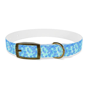 Personalized Blue Spheres Dog Collar - Odor Resistant - Dipaliz - Standard Collars