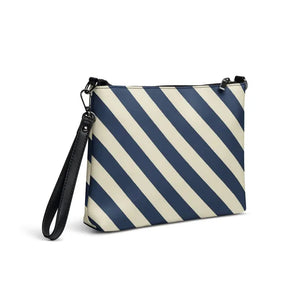 Blue Stripes Crossbody Bag - Hands Free Style - Dipaliz - Cross Body Bags
