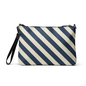 Blue Stripes Crossbody Bag - Hands Free Style - Dipaliz - Cross Body Bags