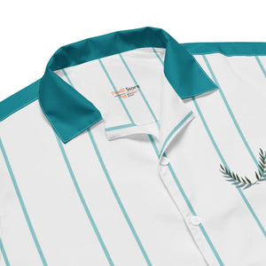 Moisture Wicking Leaf Emblem Shirt - Blue Stripes Unisex - Dipaliz - Shirts - 2xs