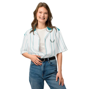 Moisture Wicking Leaf Emblem Shirt - Blue Stripes Unisex - Dipaliz - Shirts - 2xs