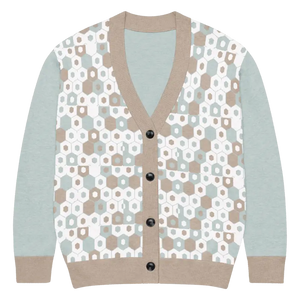 Taupe Geometric Print Cardigan - Comfort Meets Style - Dipaliz - 2xl - Cardigans