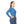Blue Textured V-neck Long Sleeve, Women’s Casual Top - T-shirts - Xs