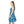 Blue Watercolor Floral Skater Dress – Organic Dipaliz - Dresses - s