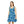 Blue Watercolor Floral Skater Dress – Organic Dipaliz - Dresses - s