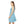 Blue Watercolor Teardrop Skater Dress Organic - Dipaliz - Dresses - s