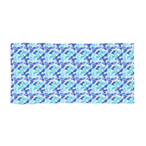 Watercolor Waves Beach Towel – Reinforced Edges - Dipaliz - Towels