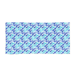 Watercolor Waves Beach Towel – Reinforced Edges - Dipaliz - Towels