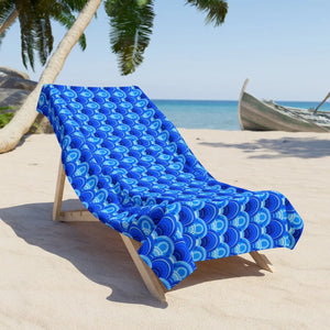 Wave Pattern Beach Towel – Coastal Adventure - Dipaliz - Towels