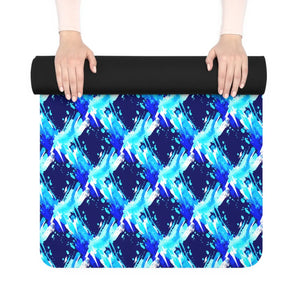 Blue Wave Rubber Yoga Mat – Non-slip Suede - Dipaliz - & Pilates Mats