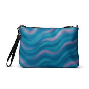 Blue Wavy Crossbody - Seaside Chic Soft Faux Leather Bag - Dipaliz - Cross Body Bags