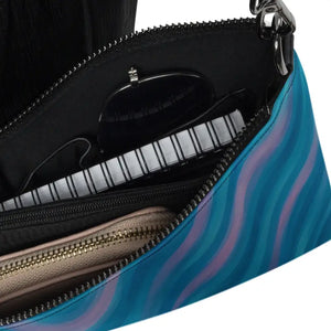 Blue Wavy Crossbody - Seaside Chic Soft Faux Leather Bag - Dipaliz - Cross Body Bags