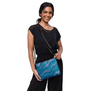 Blue Wavy Crossbody - Seaside Chic Soft Faux Leather Bag - Dipaliz - Cross Body Bags