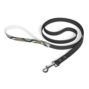 Vibrant Blue Wavy Dog Leash - Ergonomic Handle - Dipaliz - Standard Leashes