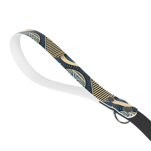 Vibrant Blue Wavy Dog Leash - Ergonomic Handle - Dipaliz - Standard Leashes