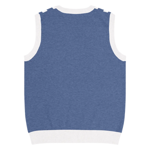Nautical Stripe Knit Vest - Jacquard Detailing - Dipaliz - Vests