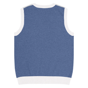 Nautical Stripe Knit Vest - Jacquard Detailing - Dipaliz - Vests