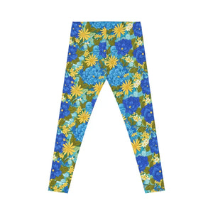 Leggings - Yellow Floral - Vibrant Yoga Everyday Style - Dipaliz