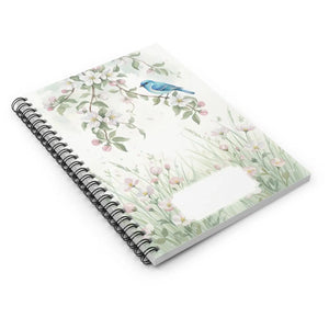 Bluebird Floral Spiral Notebook – 6x8 Journal - Dipaliz - Journals