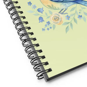 Fulfilled Notebooks Spiral Notebook Bluebird Flowers Design Dipaliz - Journals