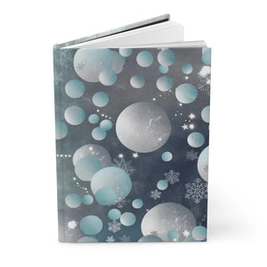 Stylish Bluish Circles Hardcover Journal - 5.75x8 - Dipaliz - Journals